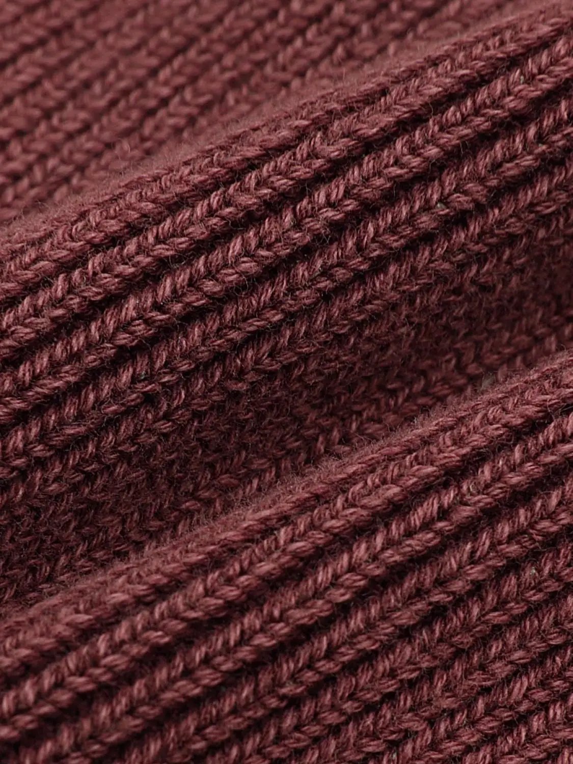 Knit Jacket by Urban Revivo Fashion in burgundy rib-knit fabric.