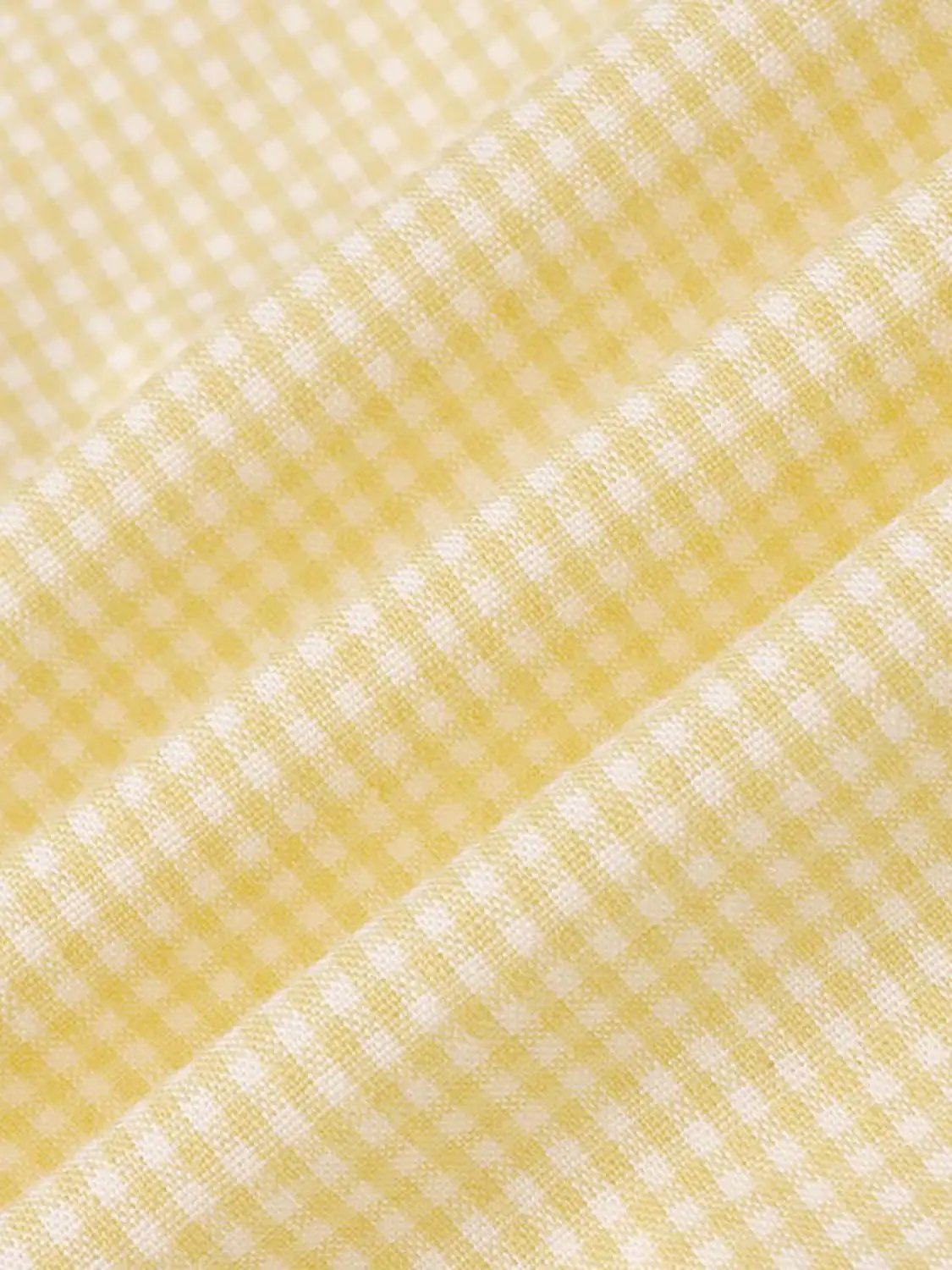 Minimal Subtle Stretch Thin Fabric Dress, yellow gingham A-line, Urban Revivo Fashion
