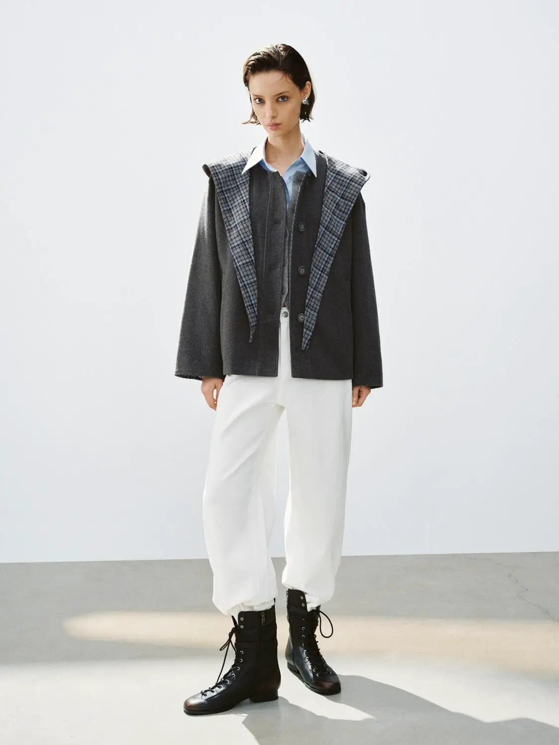 Casual Pants - white wide-leg pants with a relaxed fit