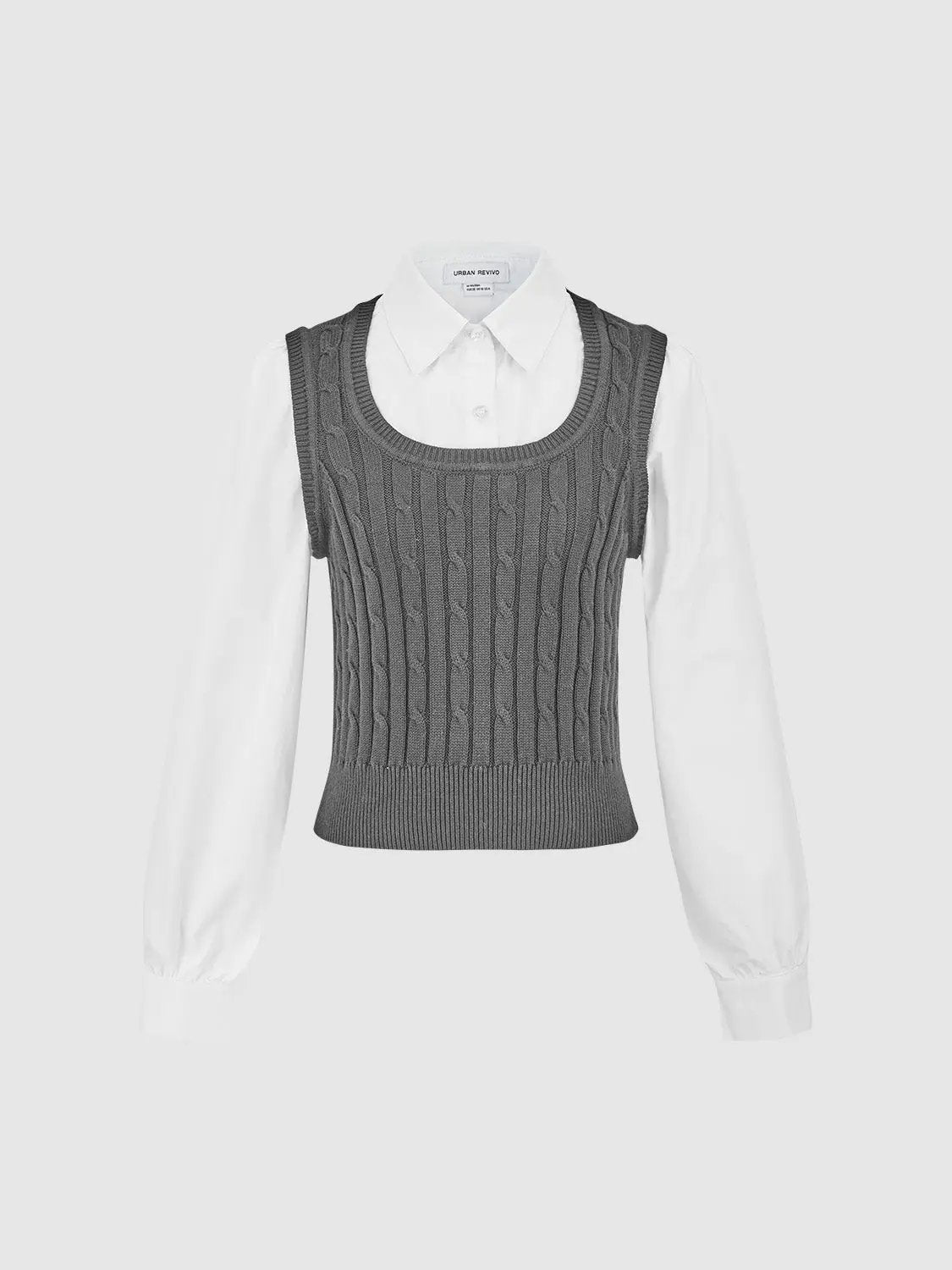 2 In 1 Knitted T-Shirt by Urban Revivo Fashion
