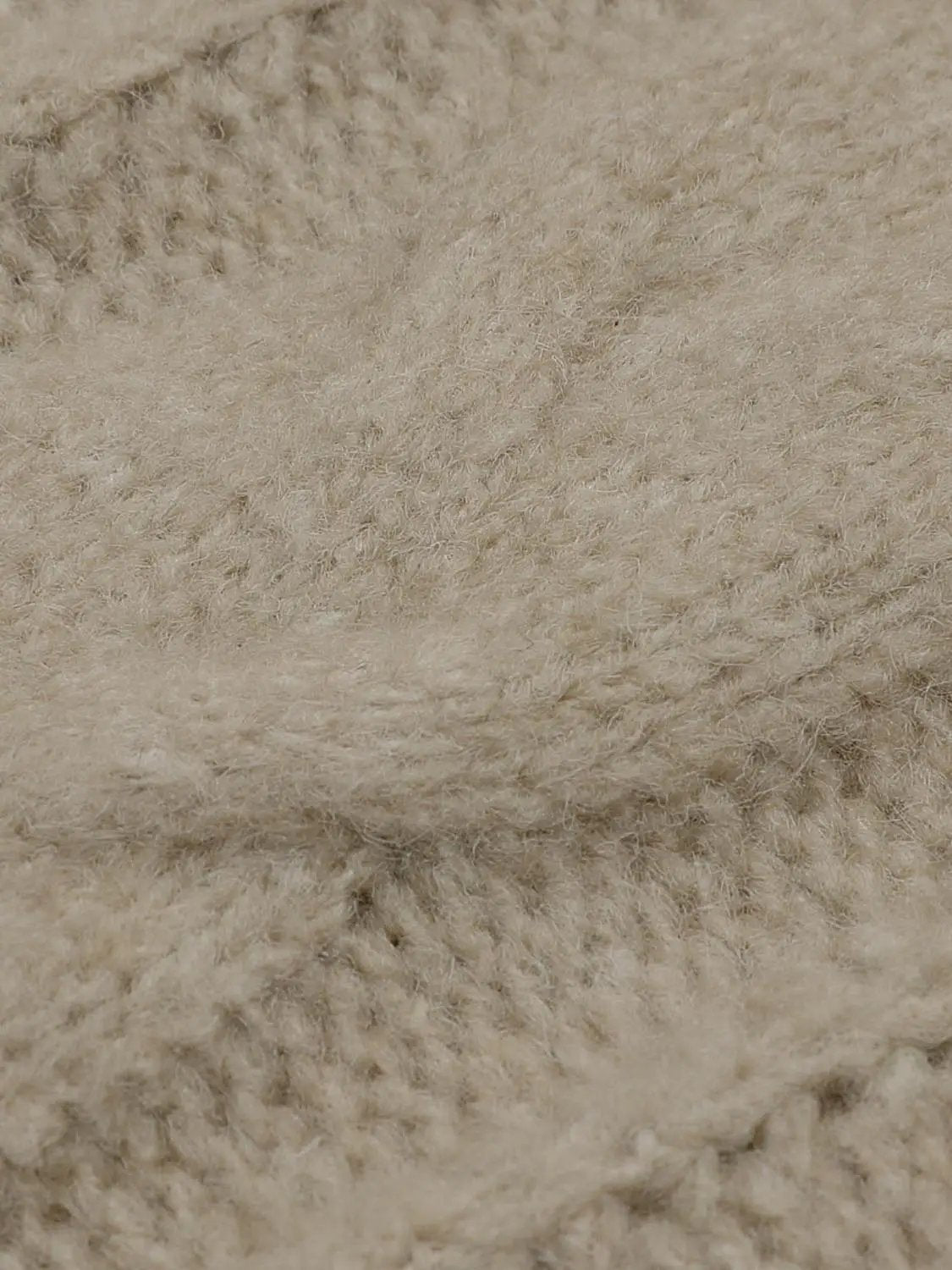 Knitted T-Shirts fabric in beige knit by Urban Revivo Fashion