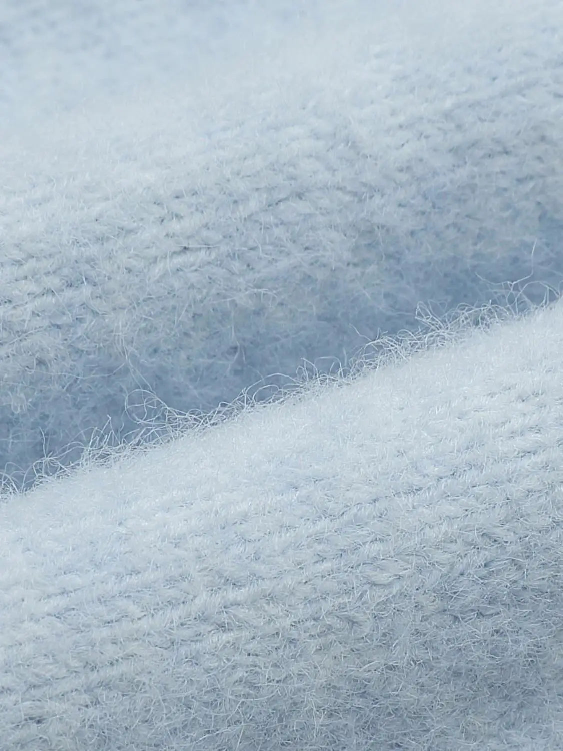 Knitted T-Shirts fabric close-up in light blue; Urban Revivo Fashion.