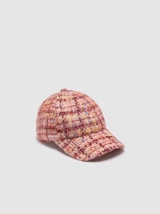 Wool Blend Brushed Checked Cap