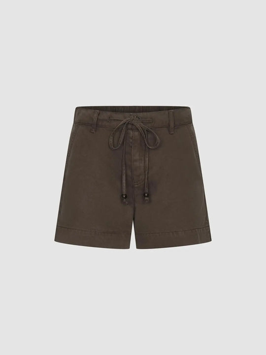Lyocell Drawstring Waist Pocket Bag Shorts