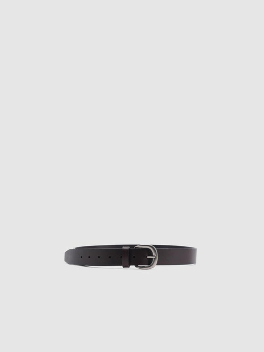 Silver Buckle Matte Leather Belts