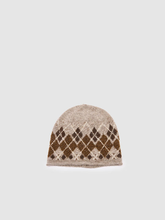 Knitted Argyle Skull Beanie
