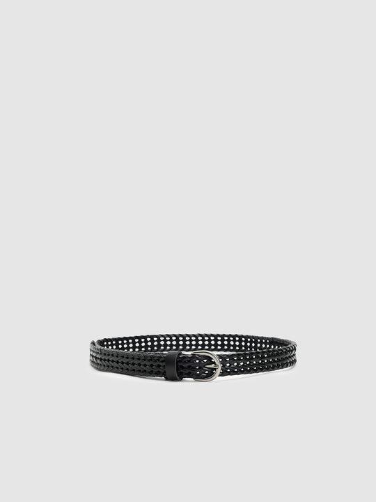 Faux Leather Woven Belt