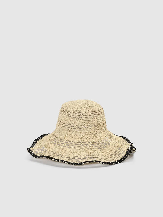 Häkel-Bucket-Hüte mit kontrastierendem Besatz