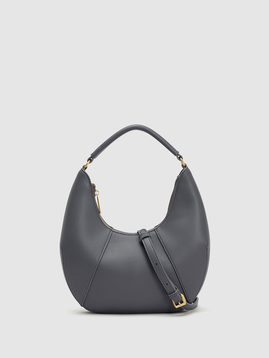 Borsa a mezzaluna in pelle vegana