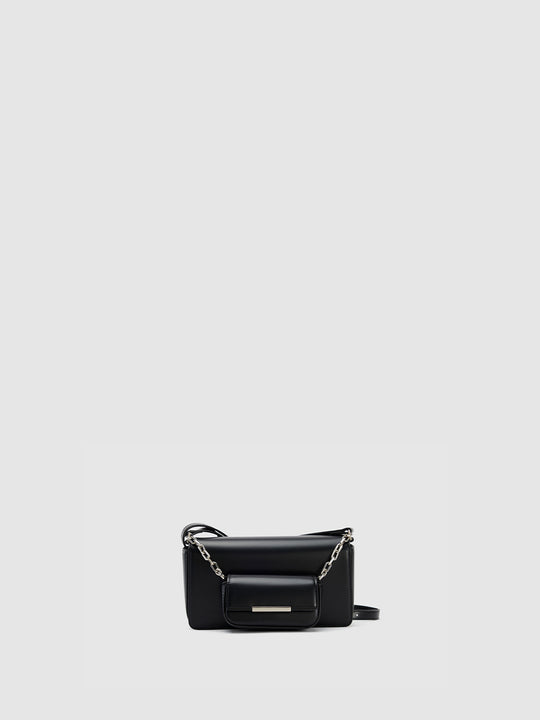 Chained Vegan Leather Shoulder Bag