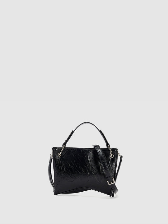 Bolso de hombro de piel vegana con relieve