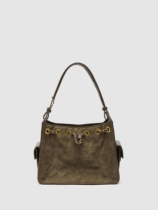 Vegan Leather Chain Detail Shoulder Bags