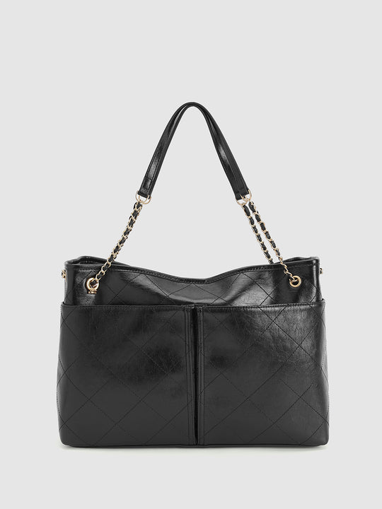 Faux Leather Oversize Shoulder Bags