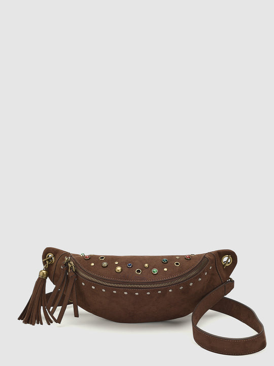 Studded Crescent Shoulder Bags