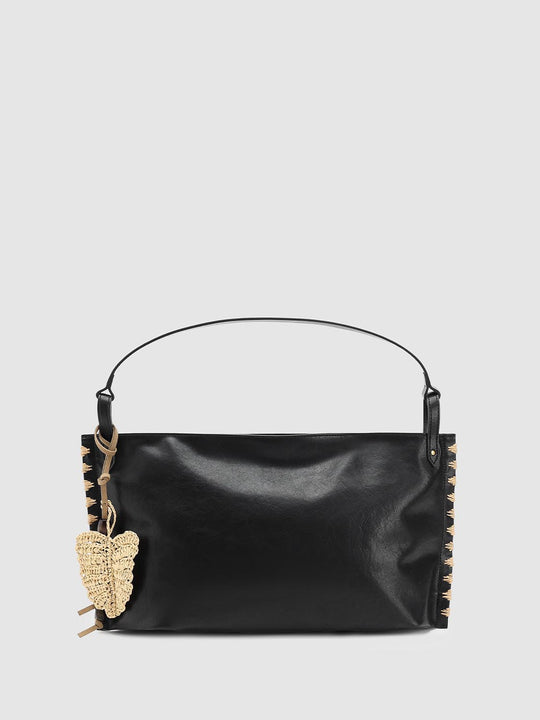 Faux Leather Crochet Detail Shoulder Bags