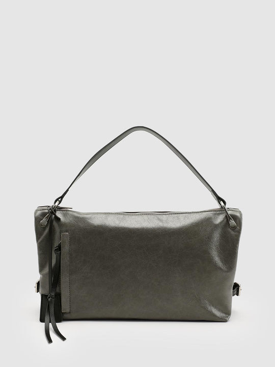 Wax Faux Leather Shoulder Bags