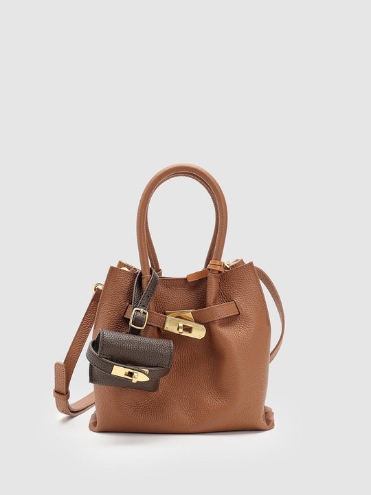 Faux Leather Handle Shoulder Bags