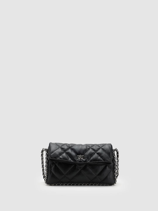 Diamond Quilted Chain Detail Shoulder Bags