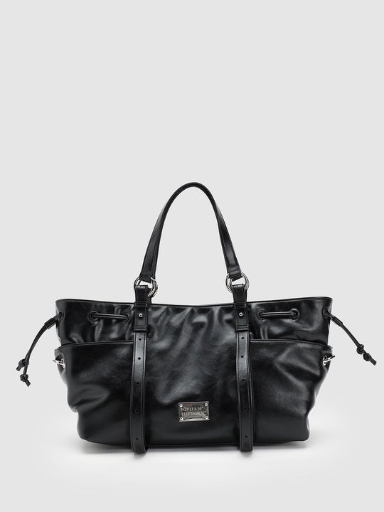 Faux Leather Drawstring Shoulder Bags