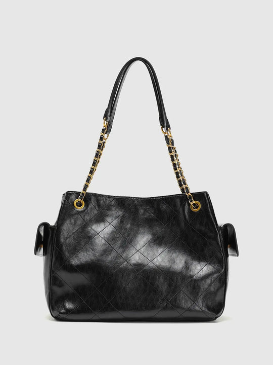 Chain Detail Faux Leather Shoulder Bags