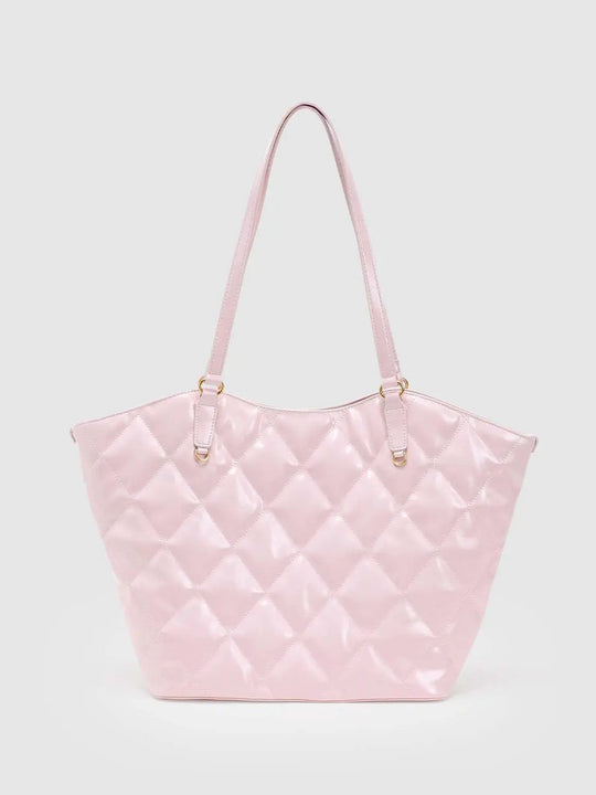 Artificial Leather Quilted Tote Bag
