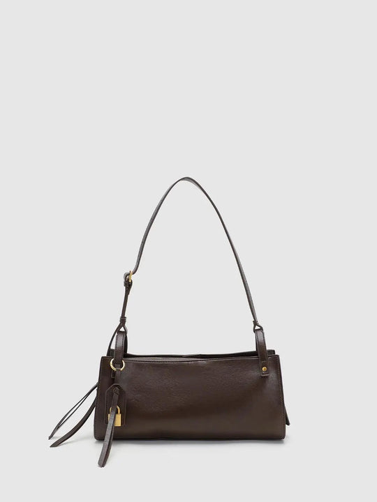 Sac à bandoulière à longue bandoulière avec breloque cadenas à fermeture éclair
