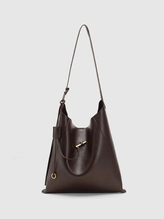 Asymmetric Panelled Structured Shoulder Bag