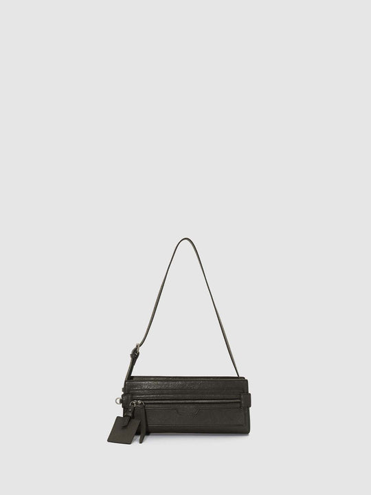 Structured Crossbody Front Zip Pockets Bag