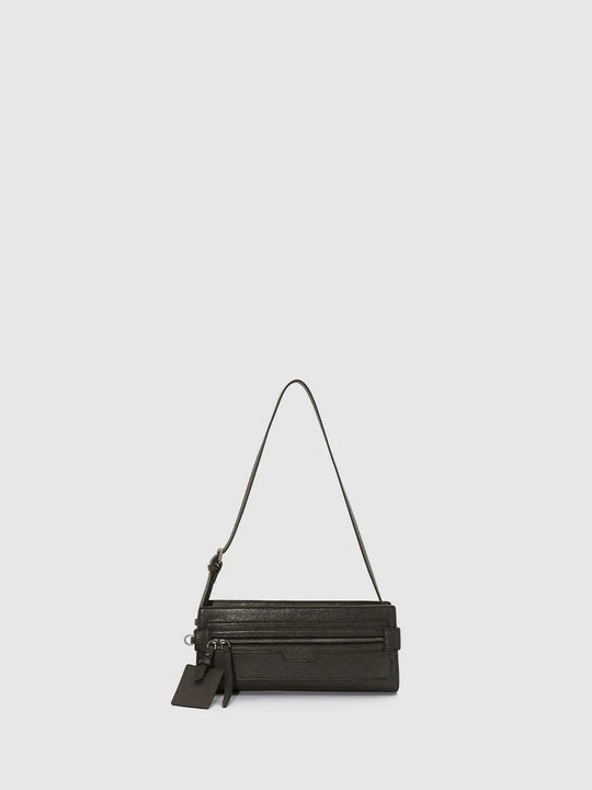 Structured Crossbody Front Zip Pockets Bag