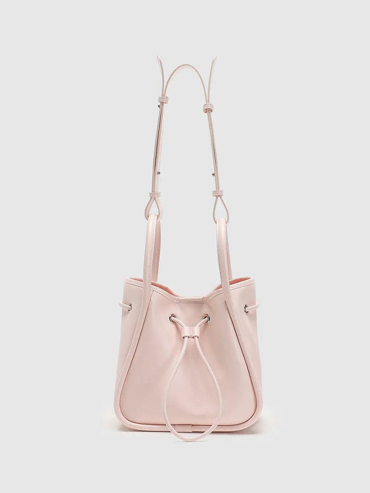 Faux Leather Drawstring Bucket Bags