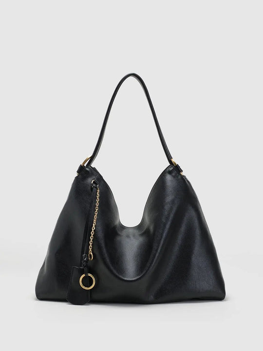 Slouchy Open Top Chain Shoulder Bag
