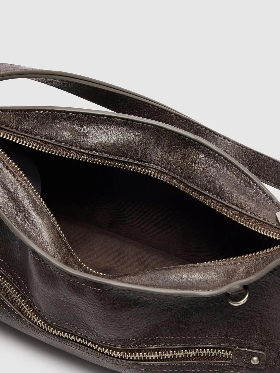 Shoulder bag Urban Revivo Fashion brown leather with multiple zip pockets