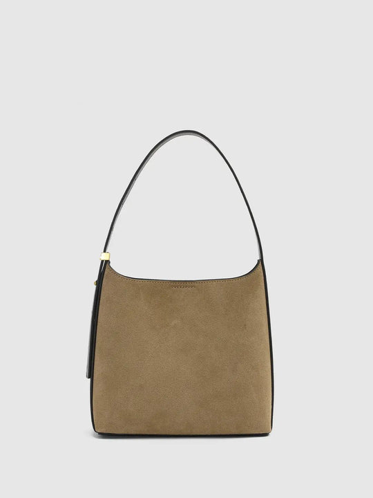 Solid Artificial Leather Structured Shoulder Bag