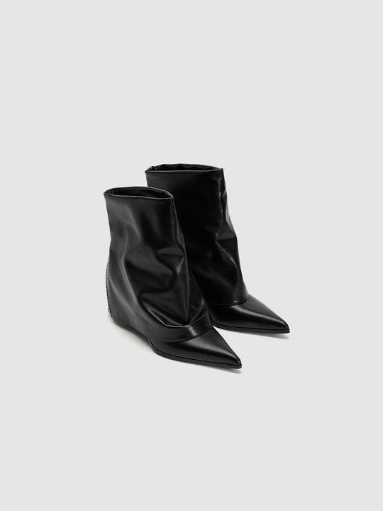 Vegan Leather Pointed Toe Booties