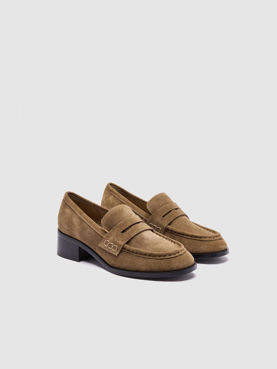 Chunky Mid Heeled Loafers