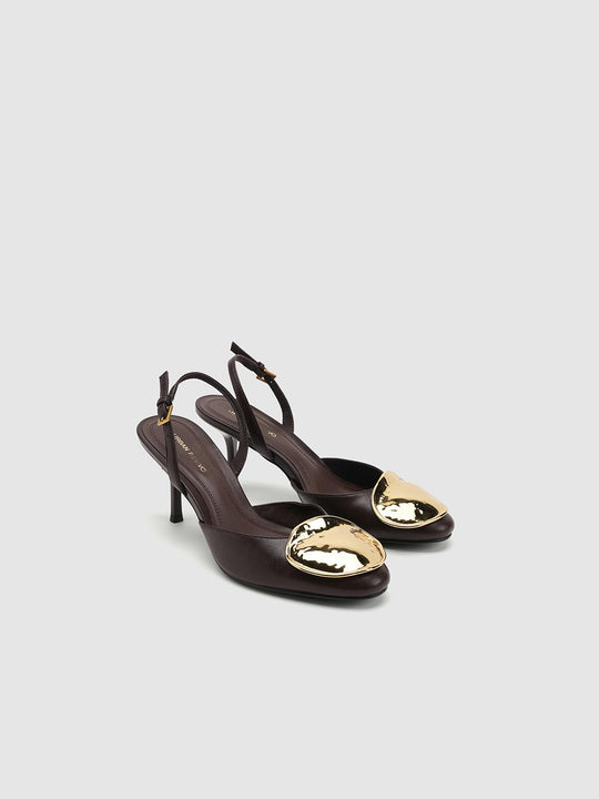 Hardware Pointed Heeled Slingbacks