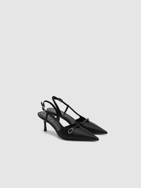 Point Toe Heeled Slingbacks