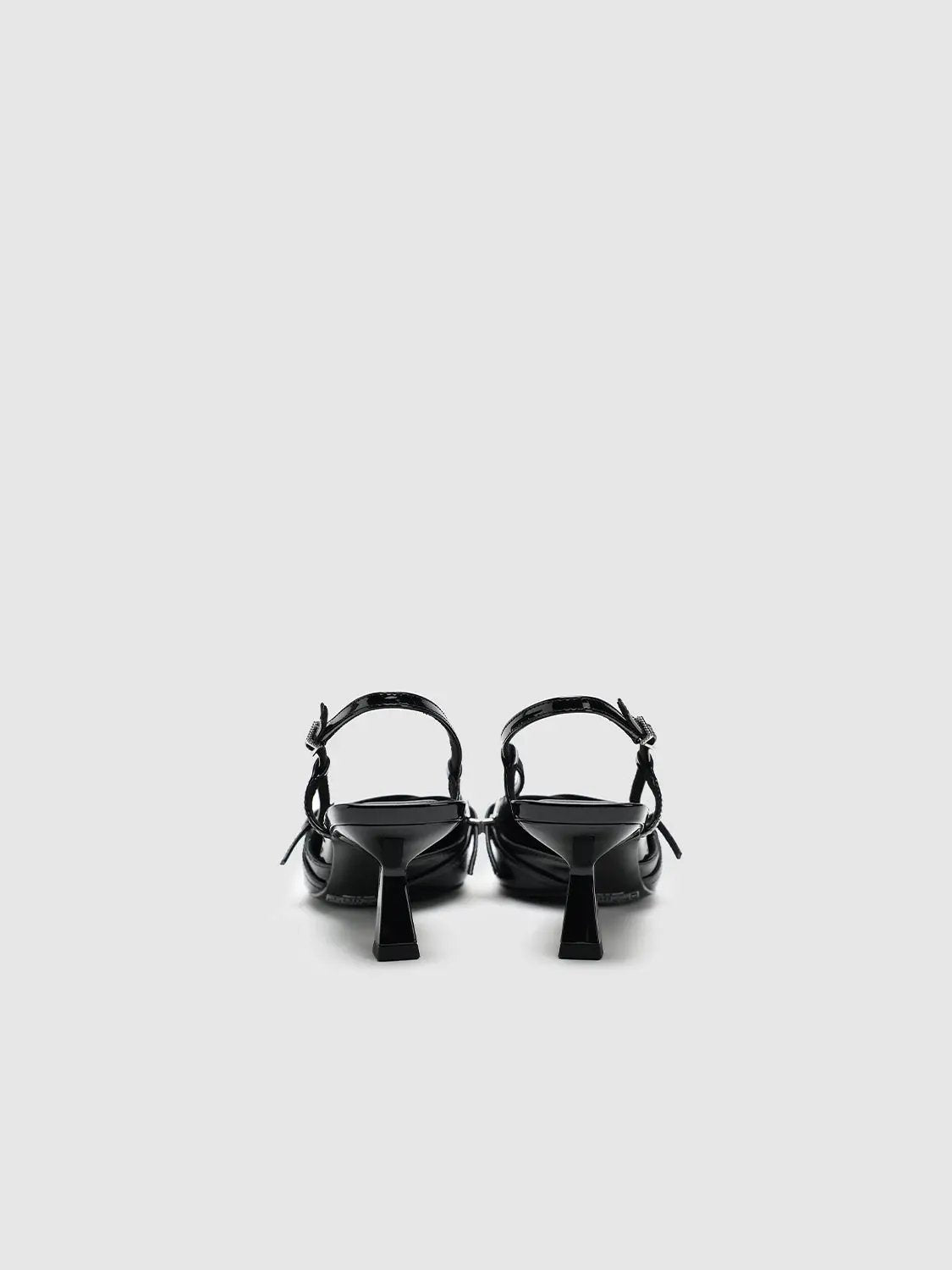 Faux Leather Point Toe Heeled Slingbacks by Urban Revivo Fashion