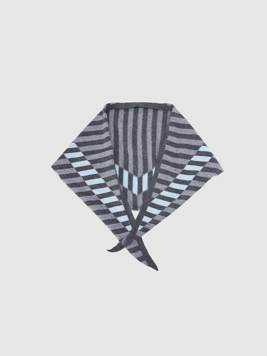 Bufanda triangular a rayas de contraste