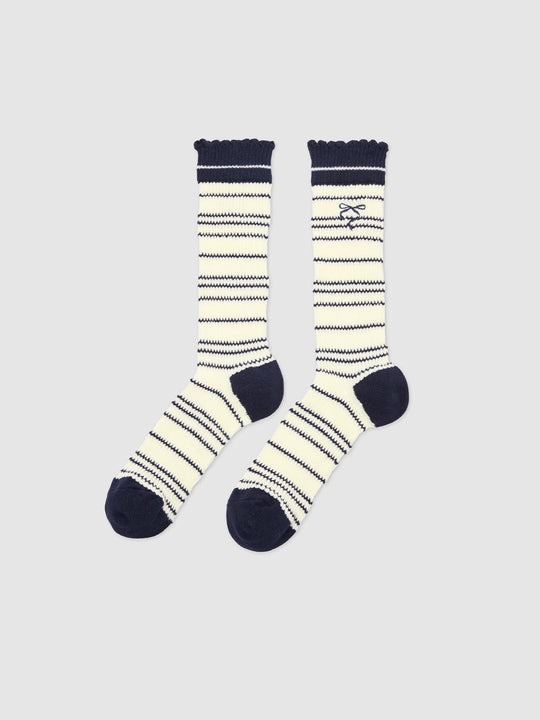 Contrast Ribbed Striped Socks
