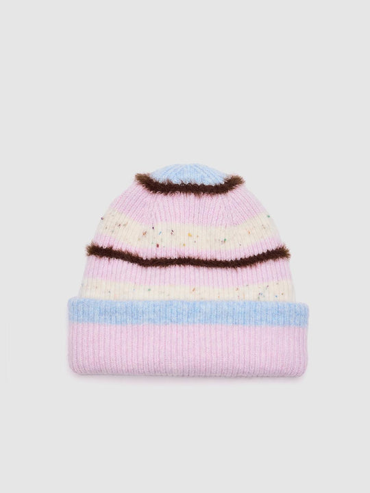 Contrast Stripe Beanie