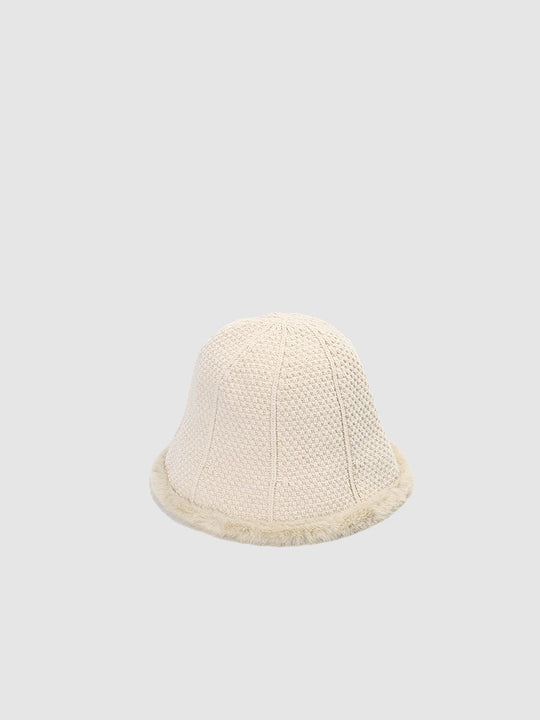 Faux Fur Knitted Bucket Hats