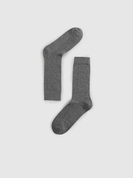 Medium Weight Knit Solid Cotton Socks