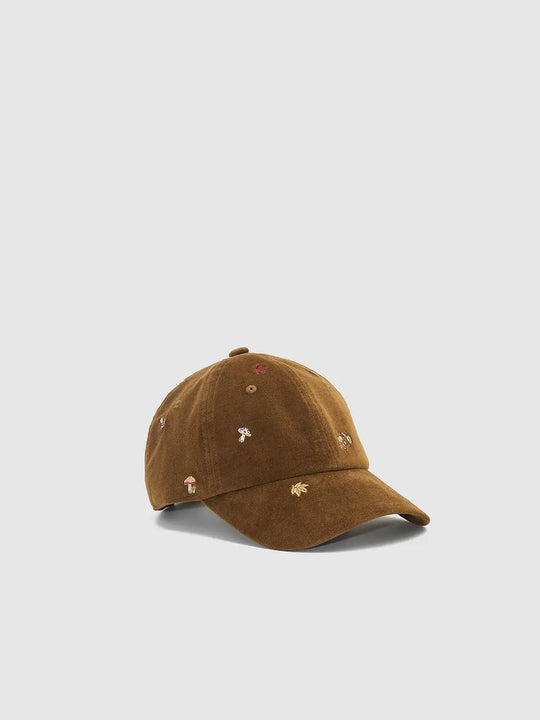 Embroidered Mushroom Cotton Baseball Cap