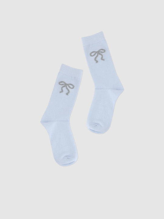 Bow Print Medium Thickness Socks