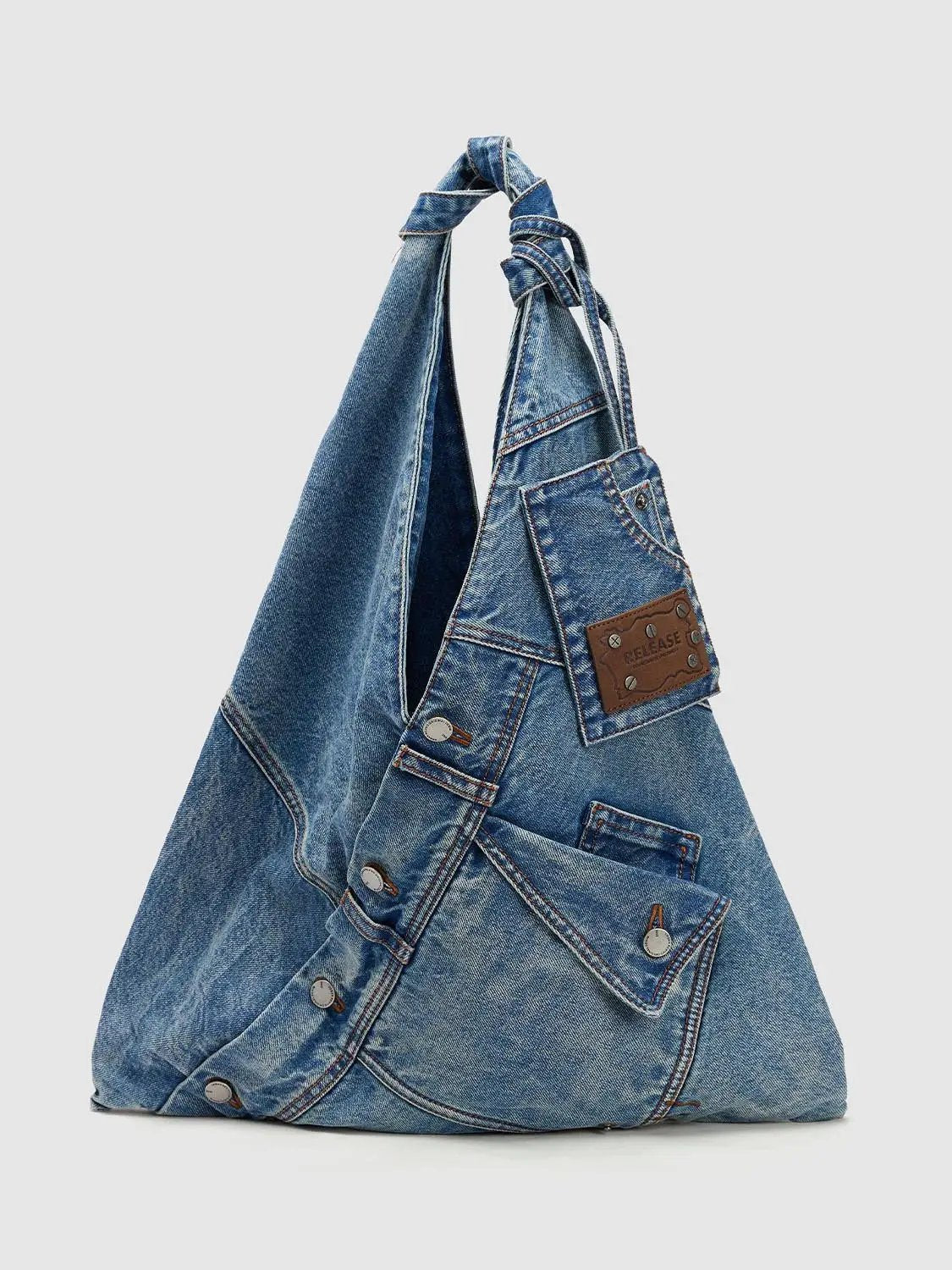   Jeans バッグ Denim Shoulder Bags Durable Everyday Tote – URBAN REVIVO