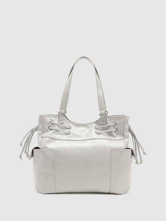 Faux Leather Oversize Drawstring Shoulder Bags