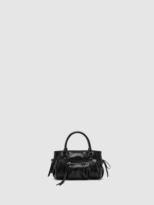 Faux Leather Handle Shoulder Bags