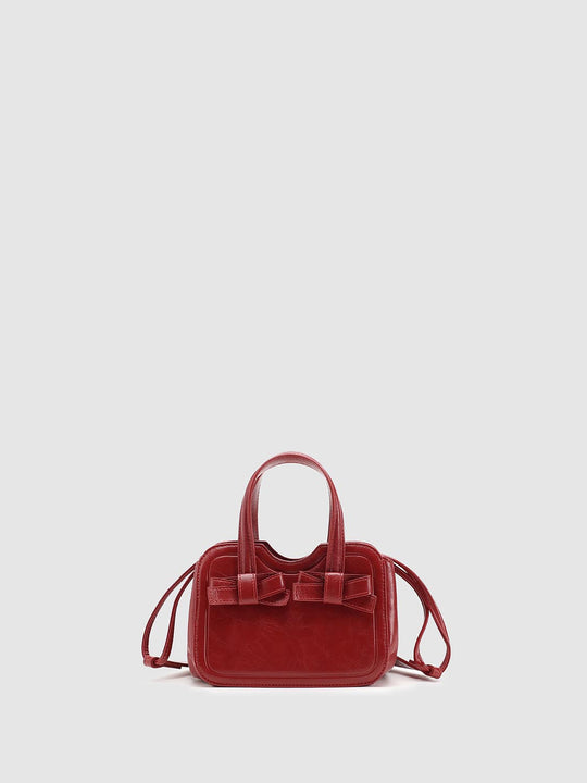 Faux Leather Handle Shoulder Bags