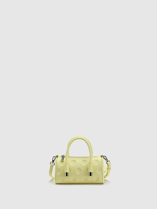 Dotted Faux Leather Handle Shoulder Bags